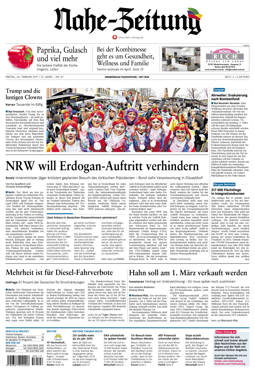 Nahe-Zeitung vom Freitag, 24.02.2017