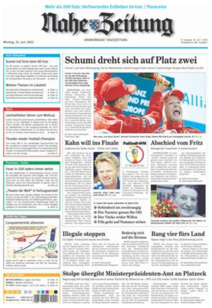 Nahe-Zeitung vom Montag, 24.06.2002