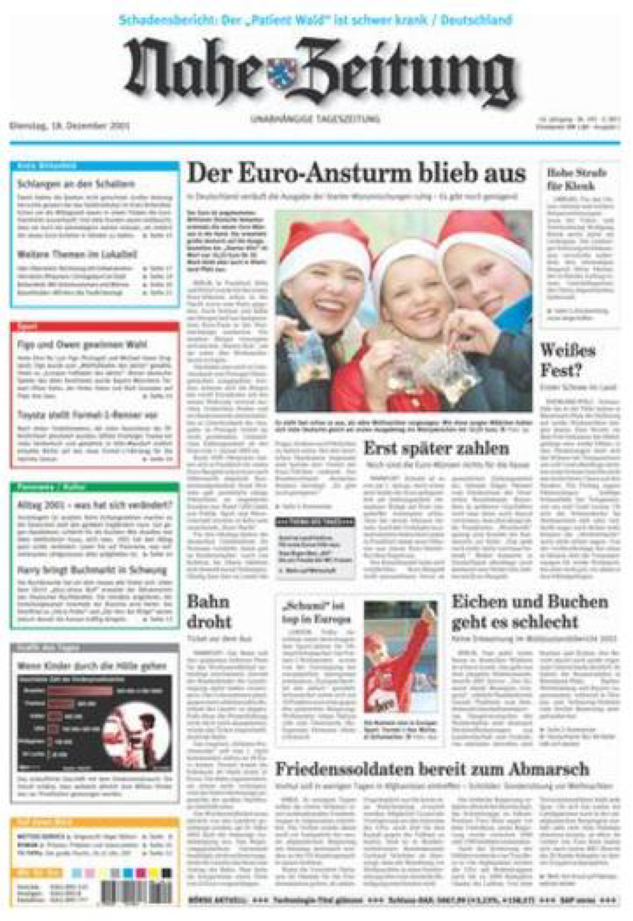 Nahe-Zeitung vom Dienstag, 18.12.2001
