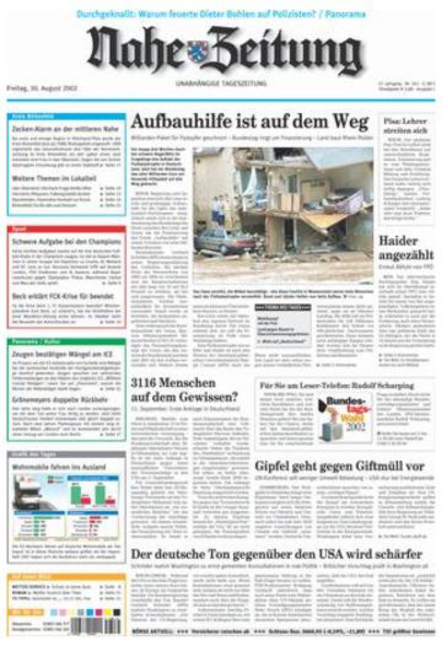 Nahe-Zeitung vom Freitag, 30.08.2002