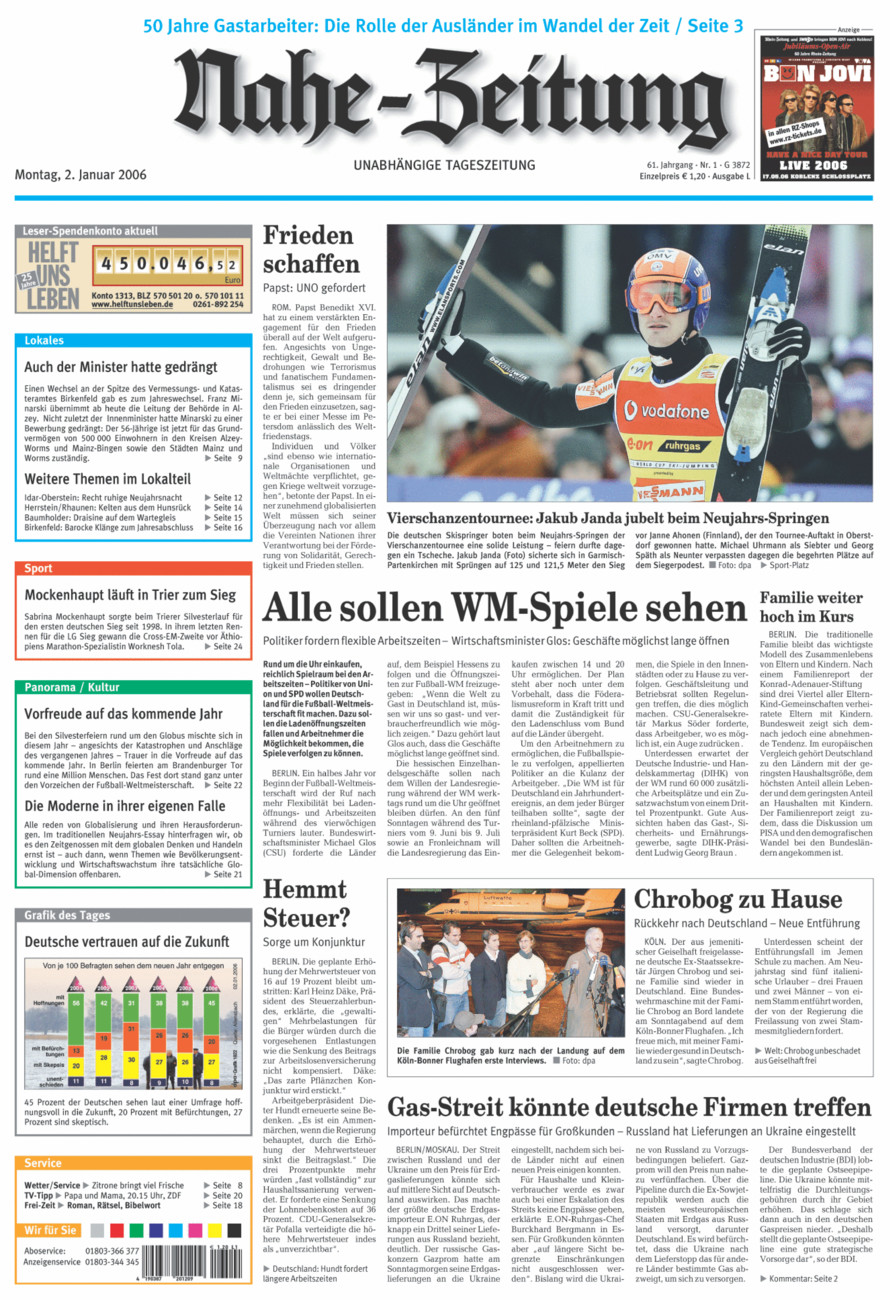 Nahe-Zeitung vom Montag, 02.01.2006