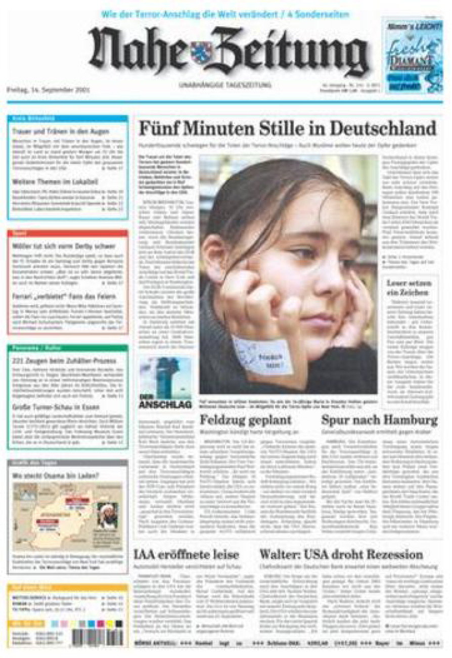Nahe-Zeitung vom Freitag, 14.09.2001