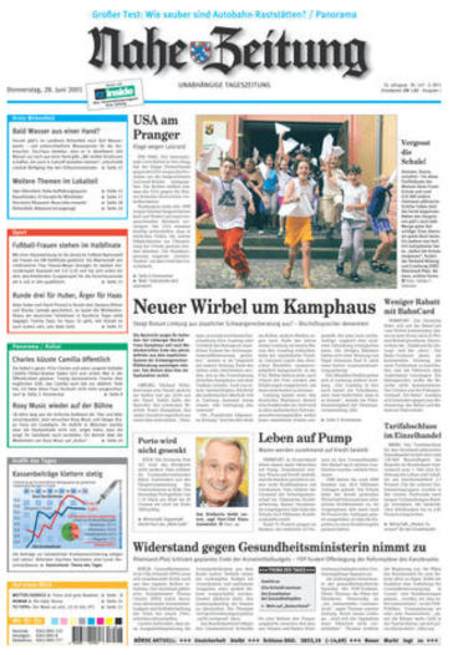 Nahe-Zeitung vom Donnerstag, 28.06.2001