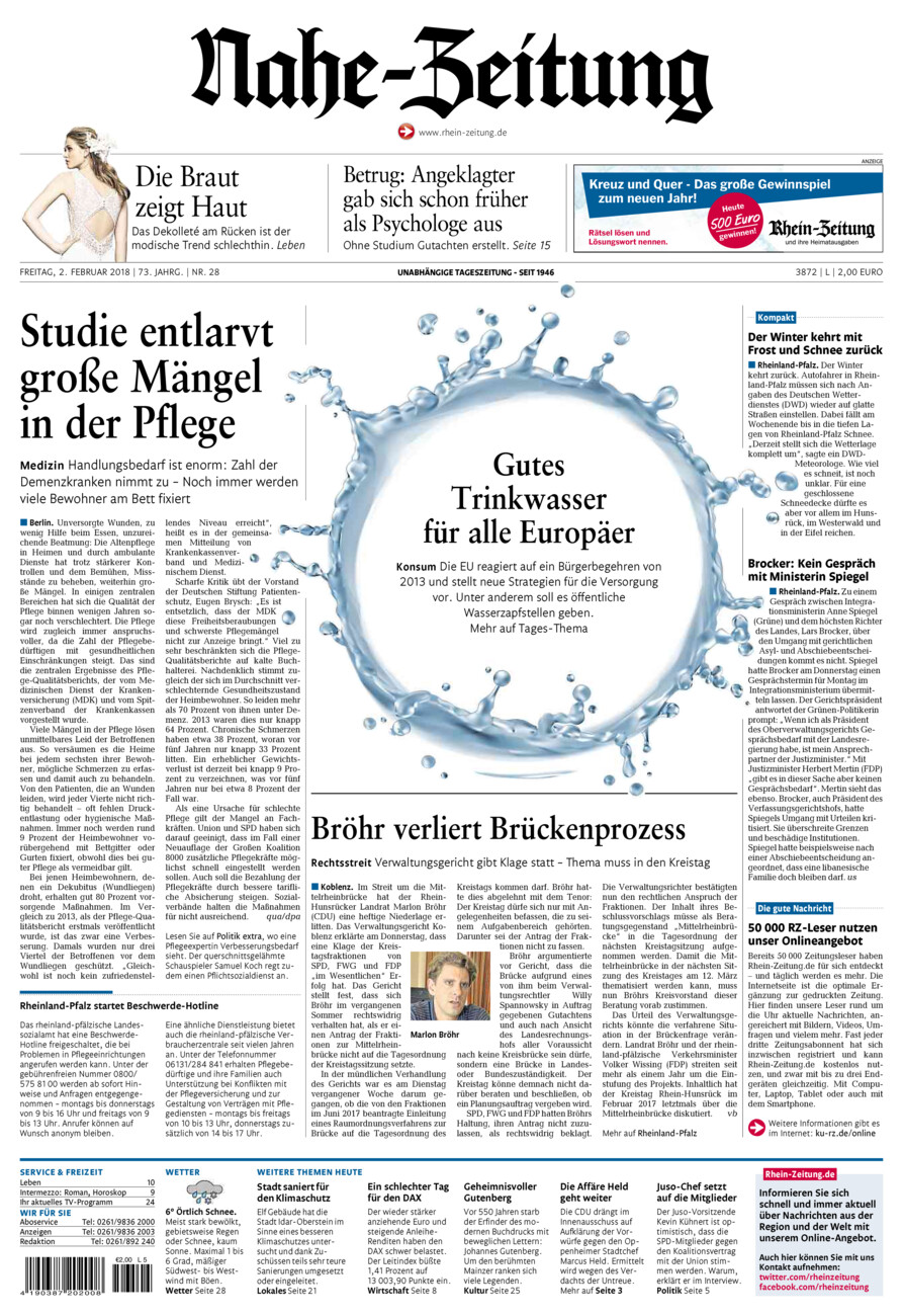 Nahe-Zeitung vom Freitag, 02.02.2018