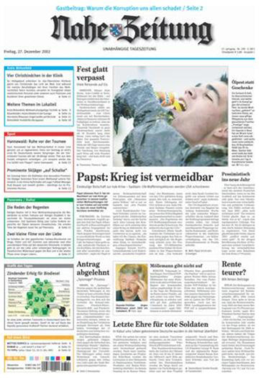 Nahe-Zeitung vom Freitag, 27.12.2002
