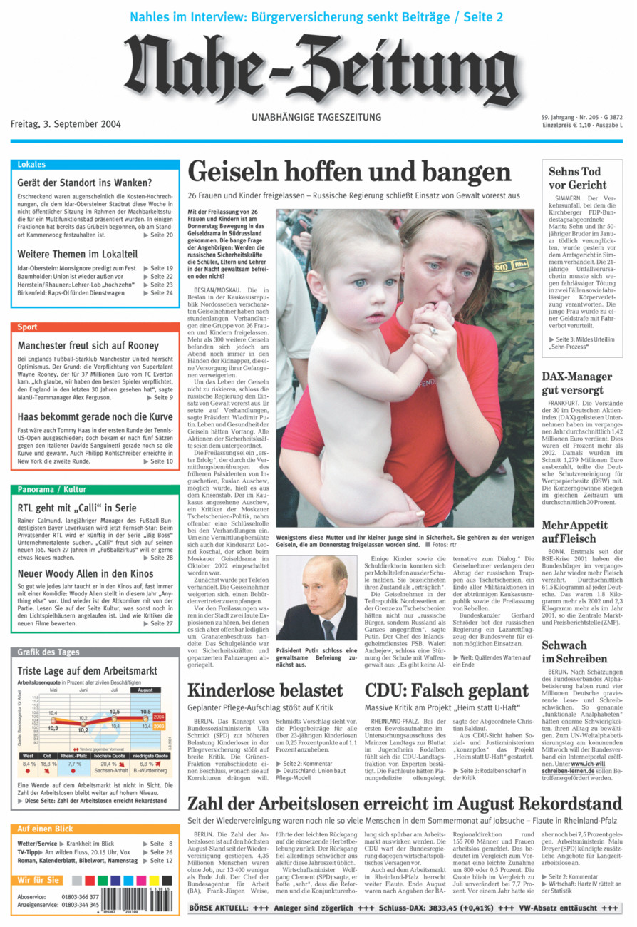Nahe-Zeitung vom Freitag, 03.09.2004