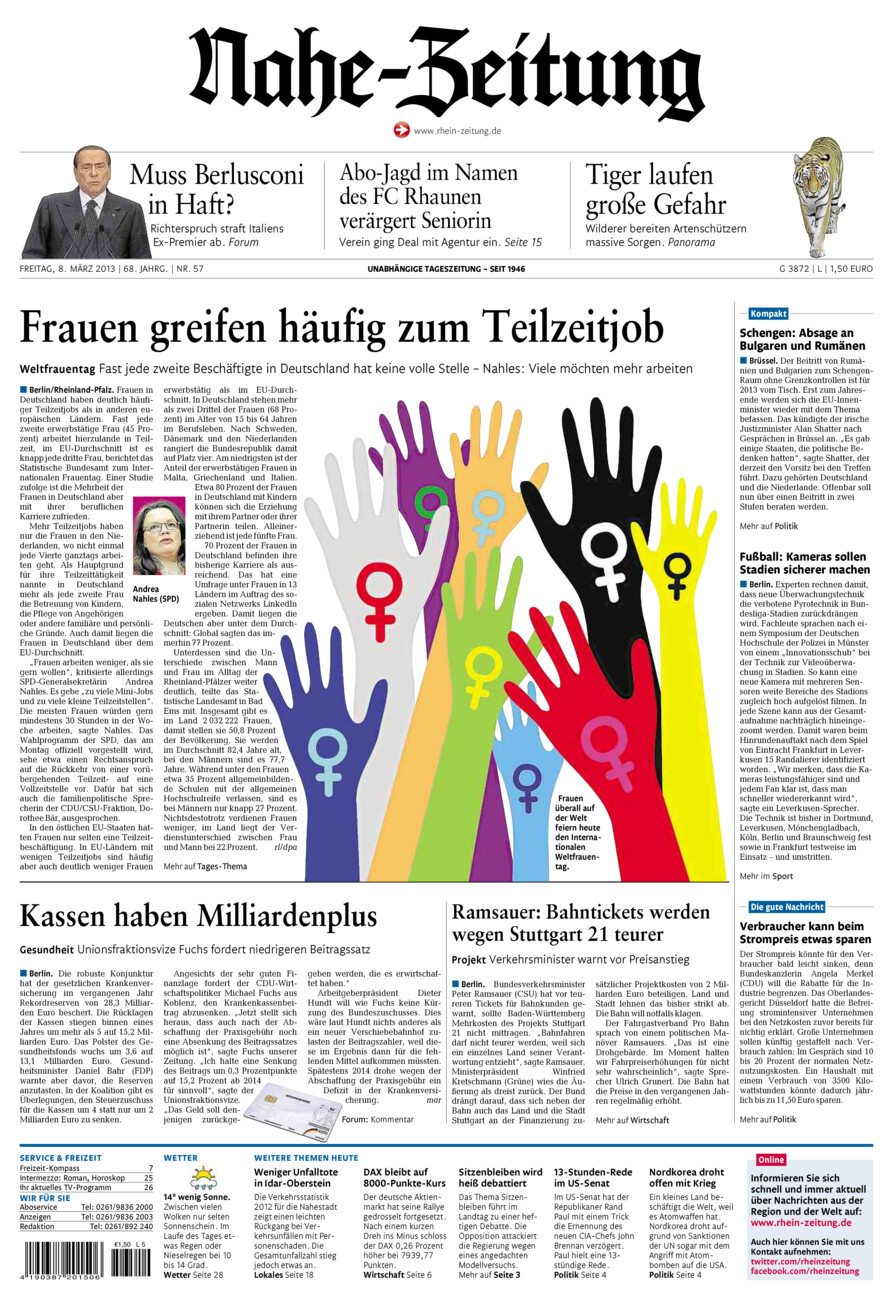 Nahe-Zeitung vom Freitag, 08.03.2013
