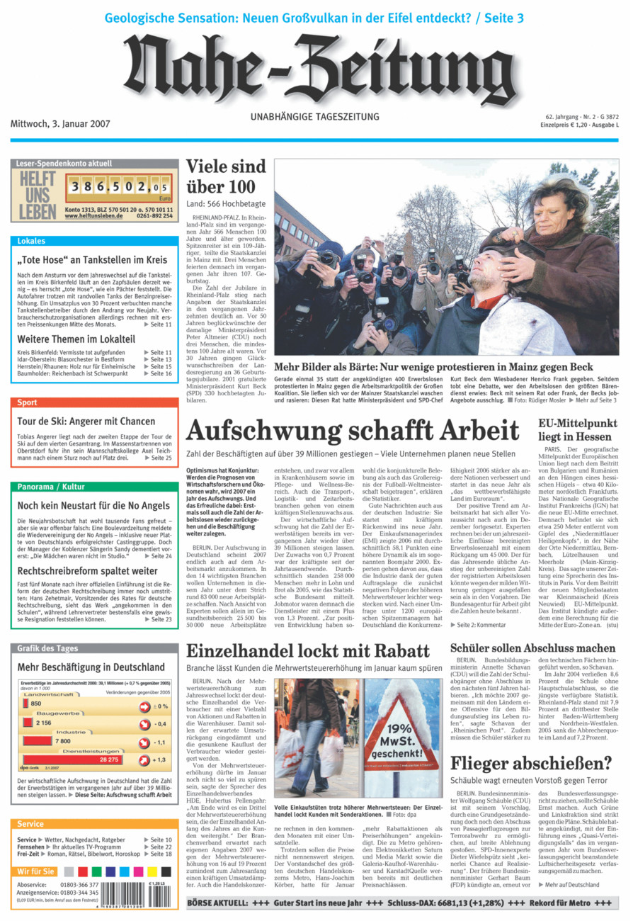 Nahe-Zeitung vom Mittwoch, 03.01.2007