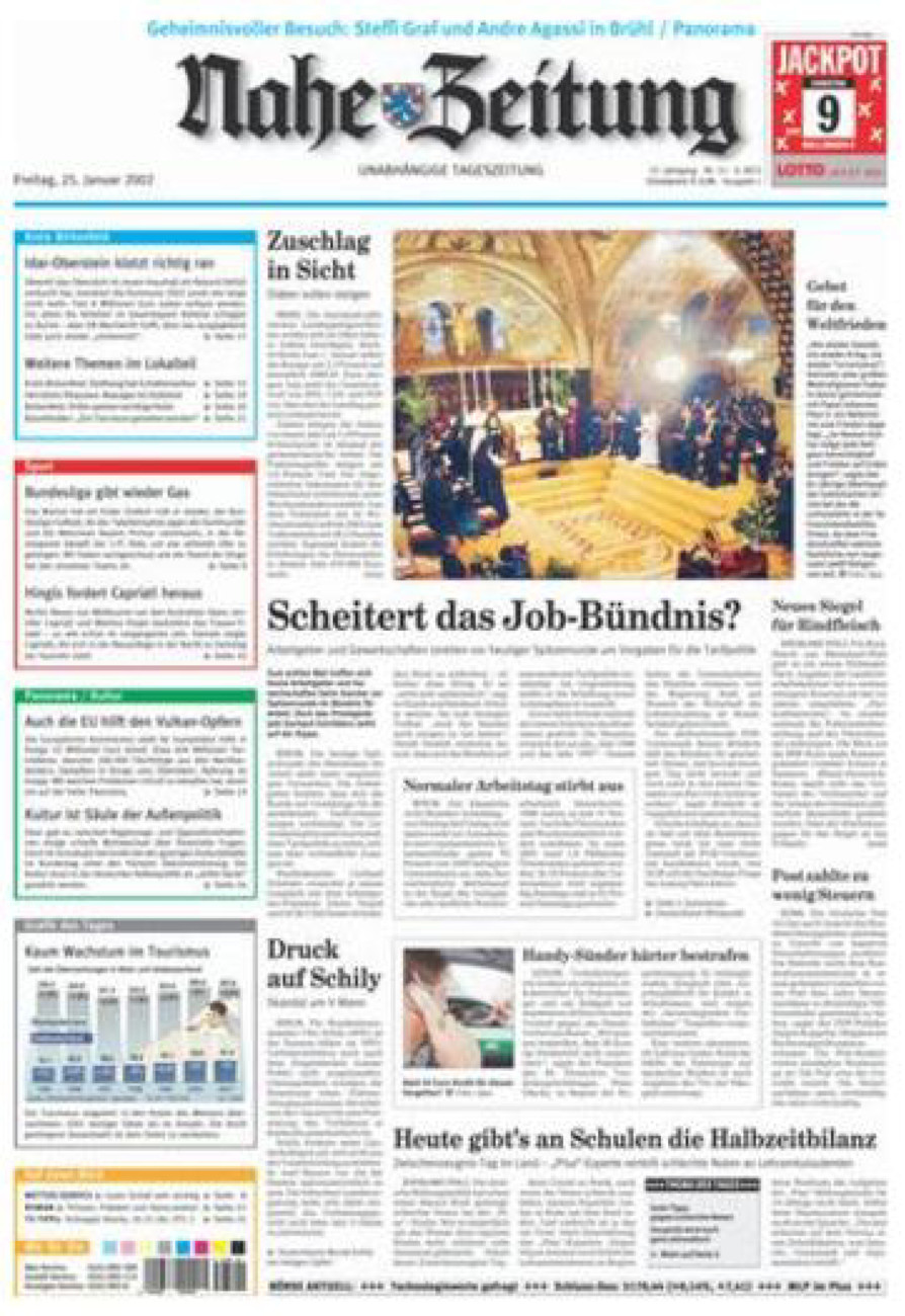 Nahe-Zeitung vom Freitag, 25.01.2002