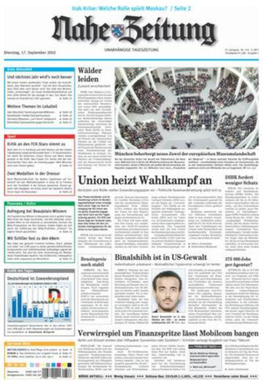 Nahe-Zeitung vom Dienstag, 17.09.2002