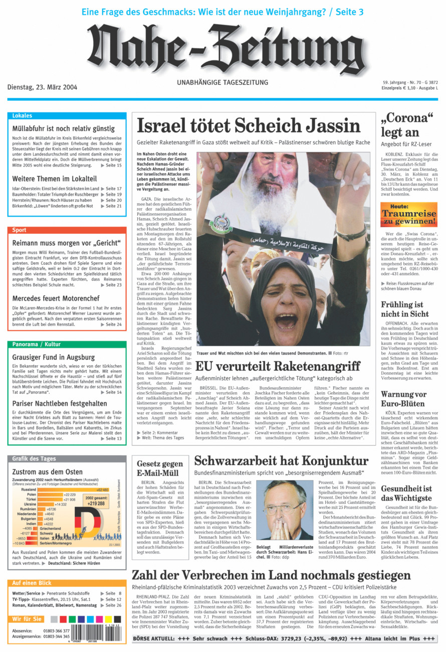 Nahe-Zeitung vom Dienstag, 23.03.2004
