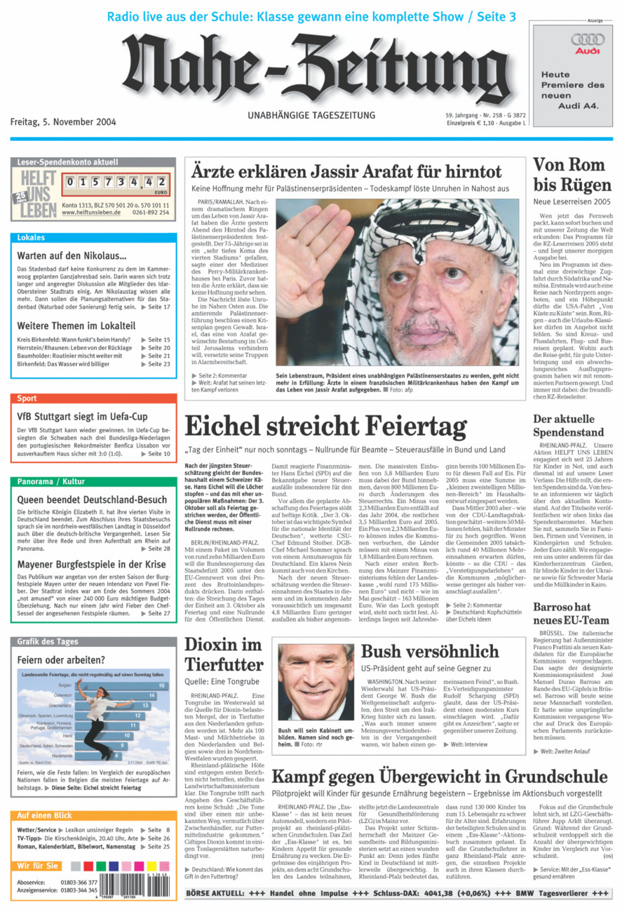 Nahe-Zeitung vom Freitag, 05.11.2004