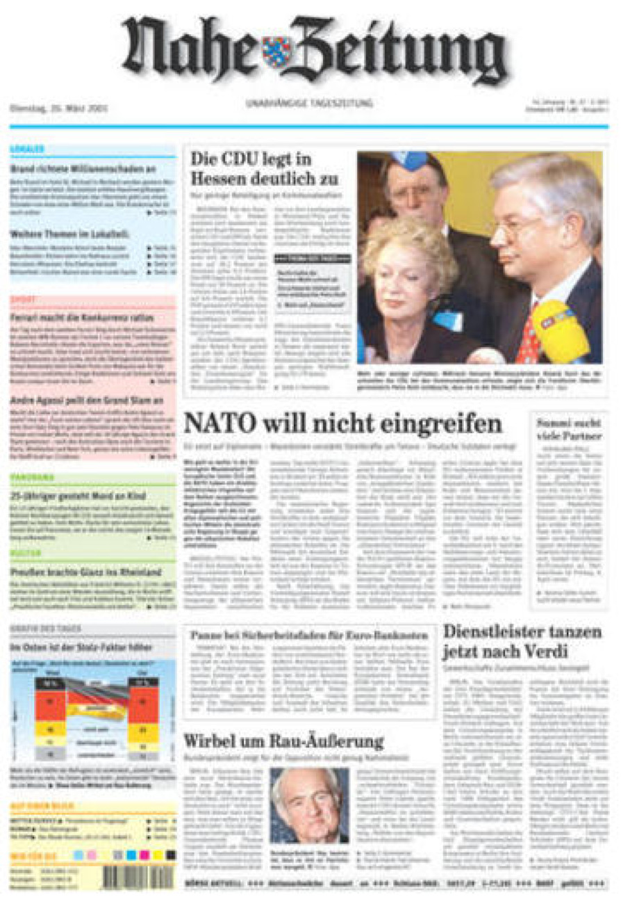 Nahe-Zeitung vom Dienstag, 20.03.2001
