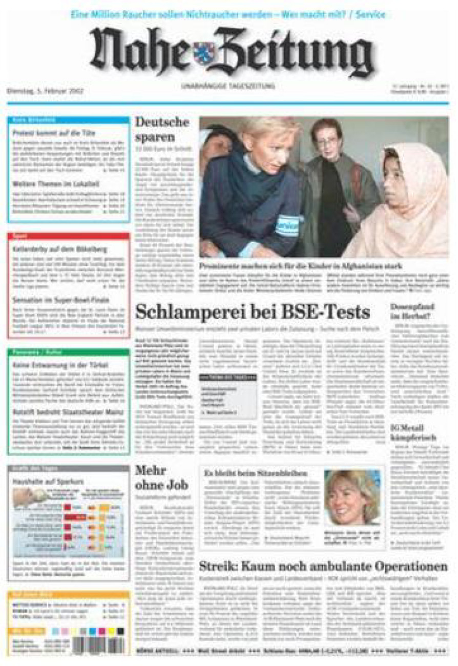 Nahe-Zeitung vom Dienstag, 05.02.2002