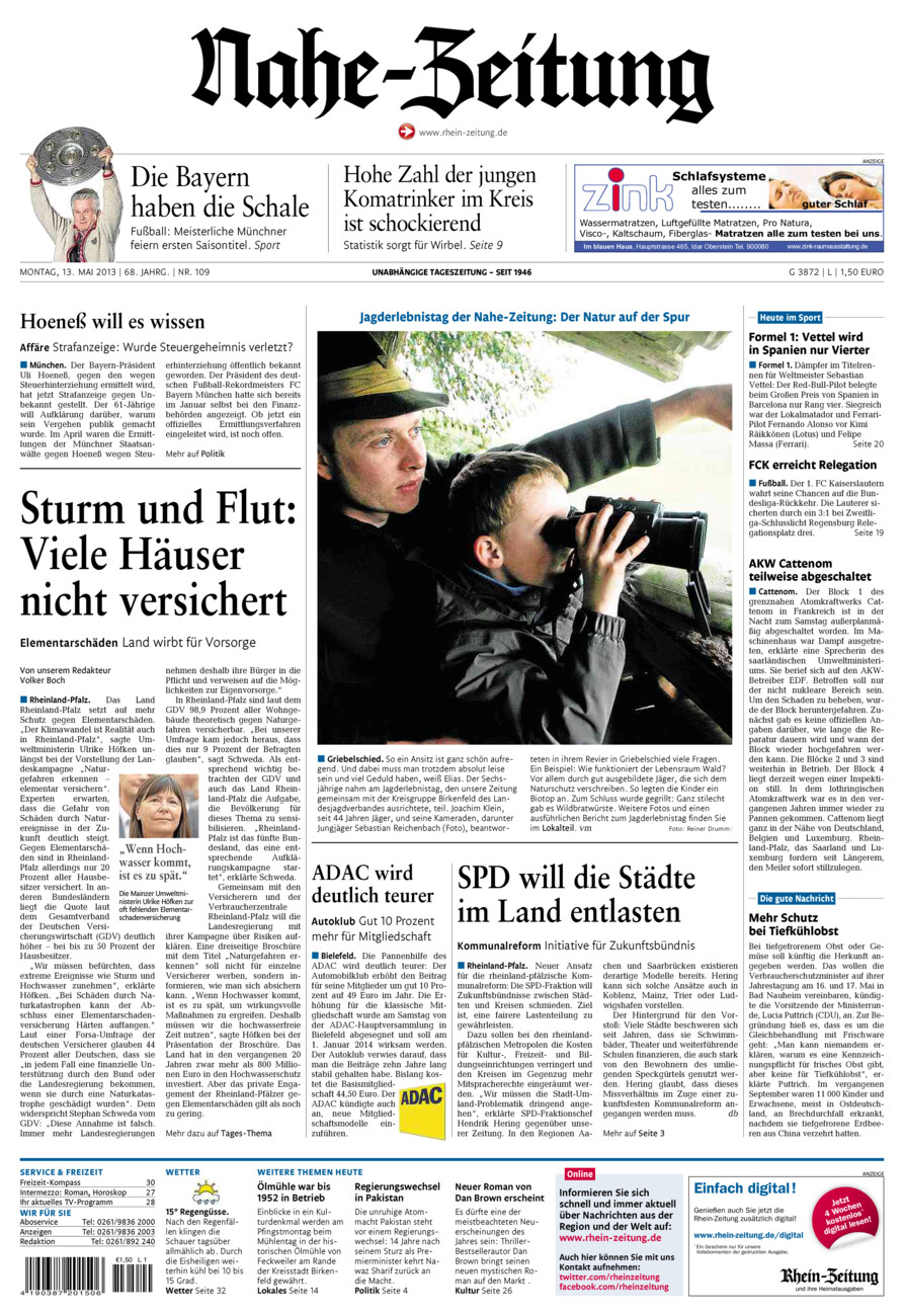 Nahe-Zeitung vom Montag, 13.05.2013