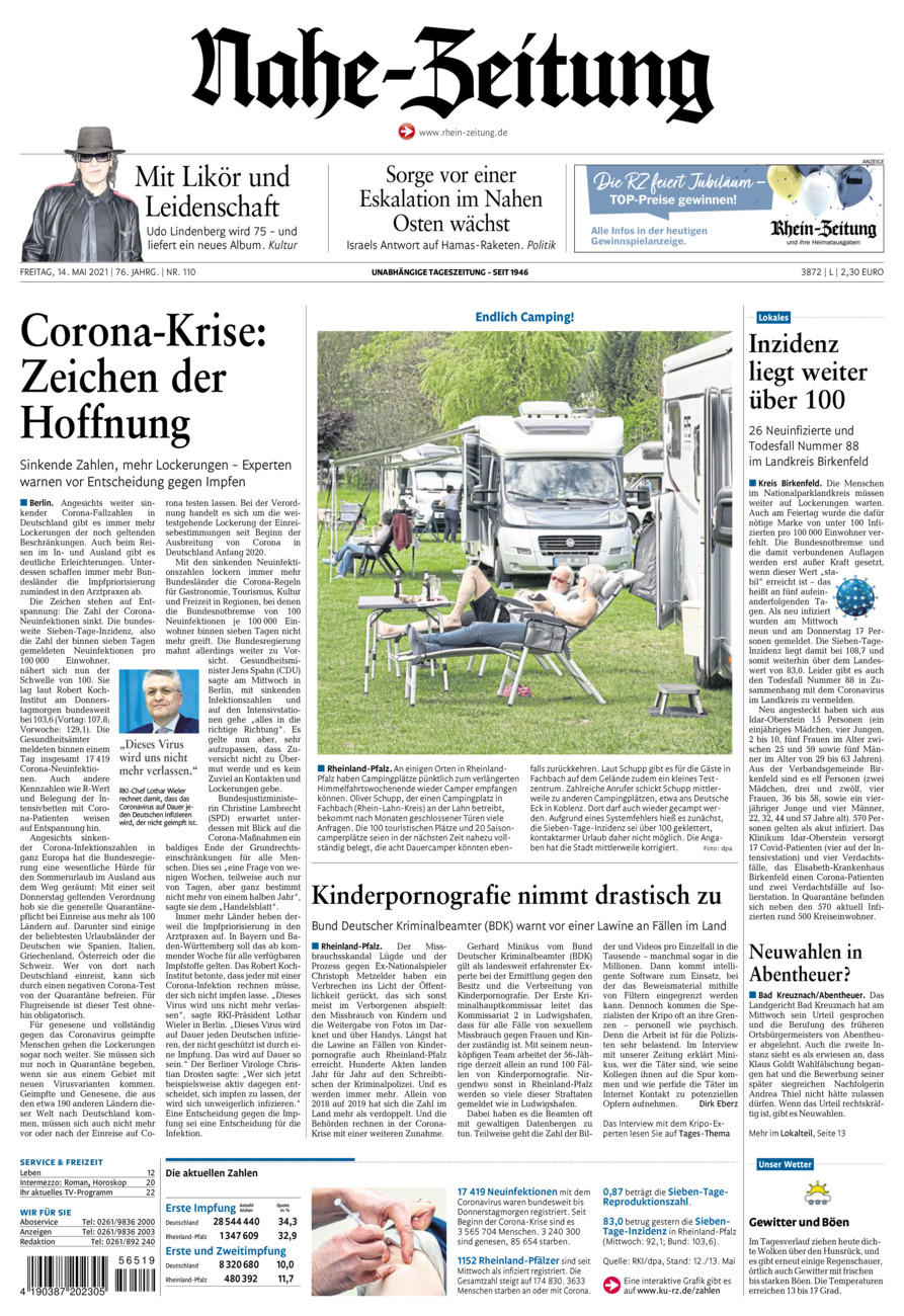 Nahe-Zeitung vom Freitag, 14.05.2021