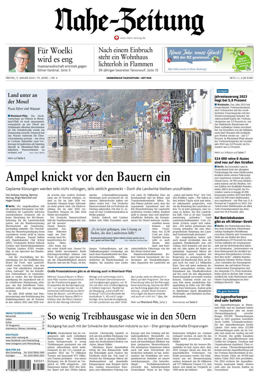 Nahe-Zeitung vom Freitag, 05.01.2024