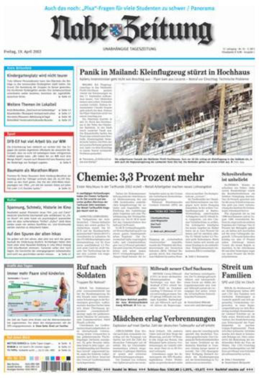 Nahe-Zeitung vom Freitag, 19.04.2002