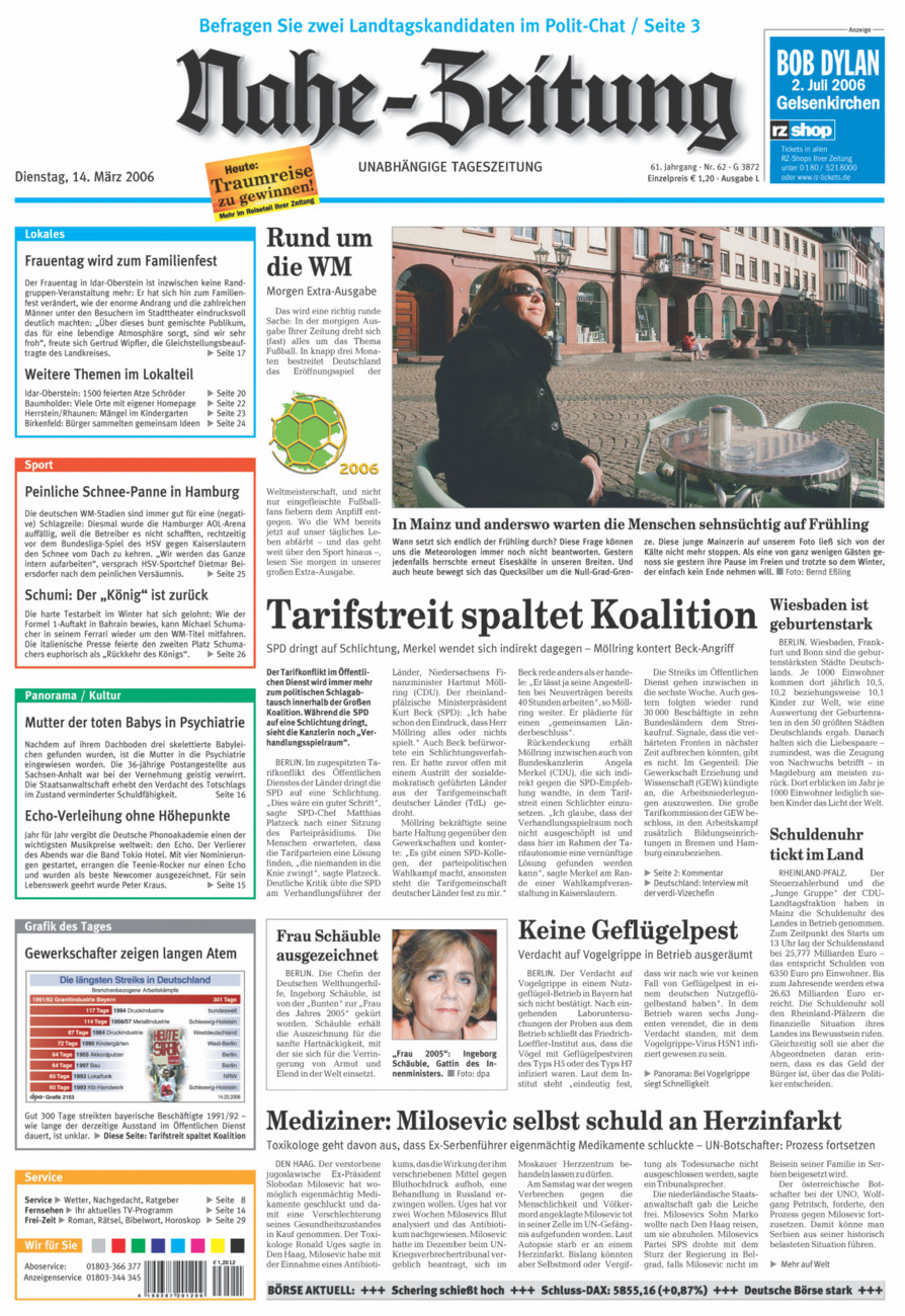 Nahe-Zeitung vom Dienstag, 14.03.2006