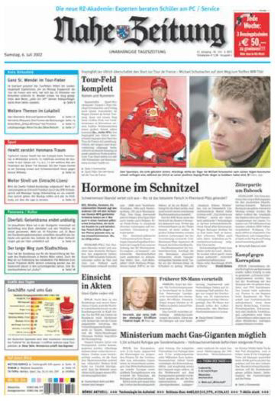 Nahe-Zeitung vom Samstag, 06.07.2002