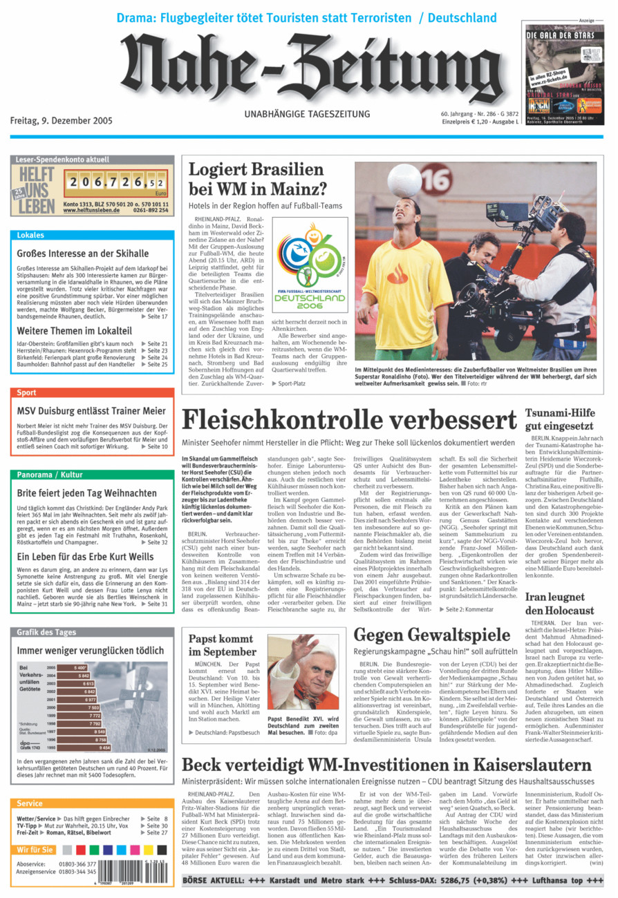 Nahe-Zeitung vom Freitag, 09.12.2005