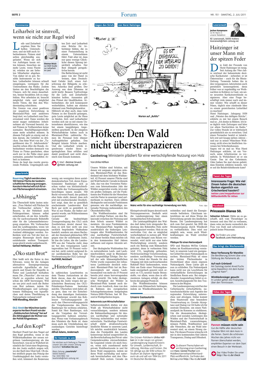 Nahe-Zeitung vom Samstag, 02.07.2011