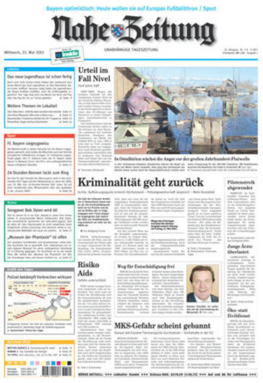 Nahe-Zeitung vom Mittwoch, 23.05.2001