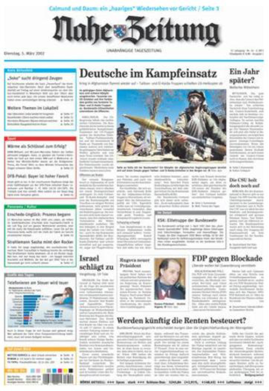 Nahe-Zeitung vom Dienstag, 05.03.2002