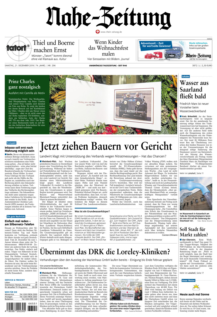Nahe-Zeitung vom Samstag, 21.12.2019