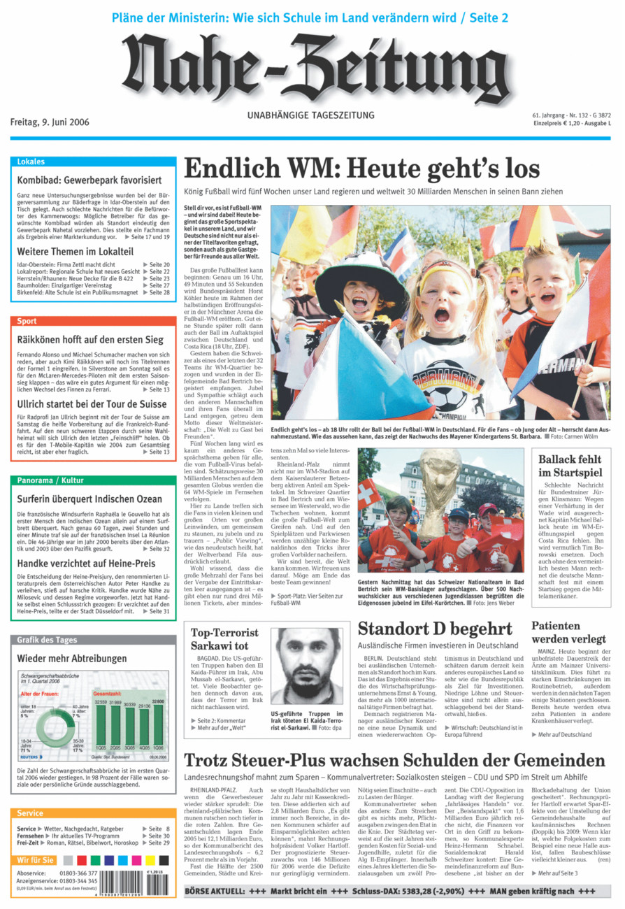 Nahe-Zeitung vom Freitag, 09.06.2006