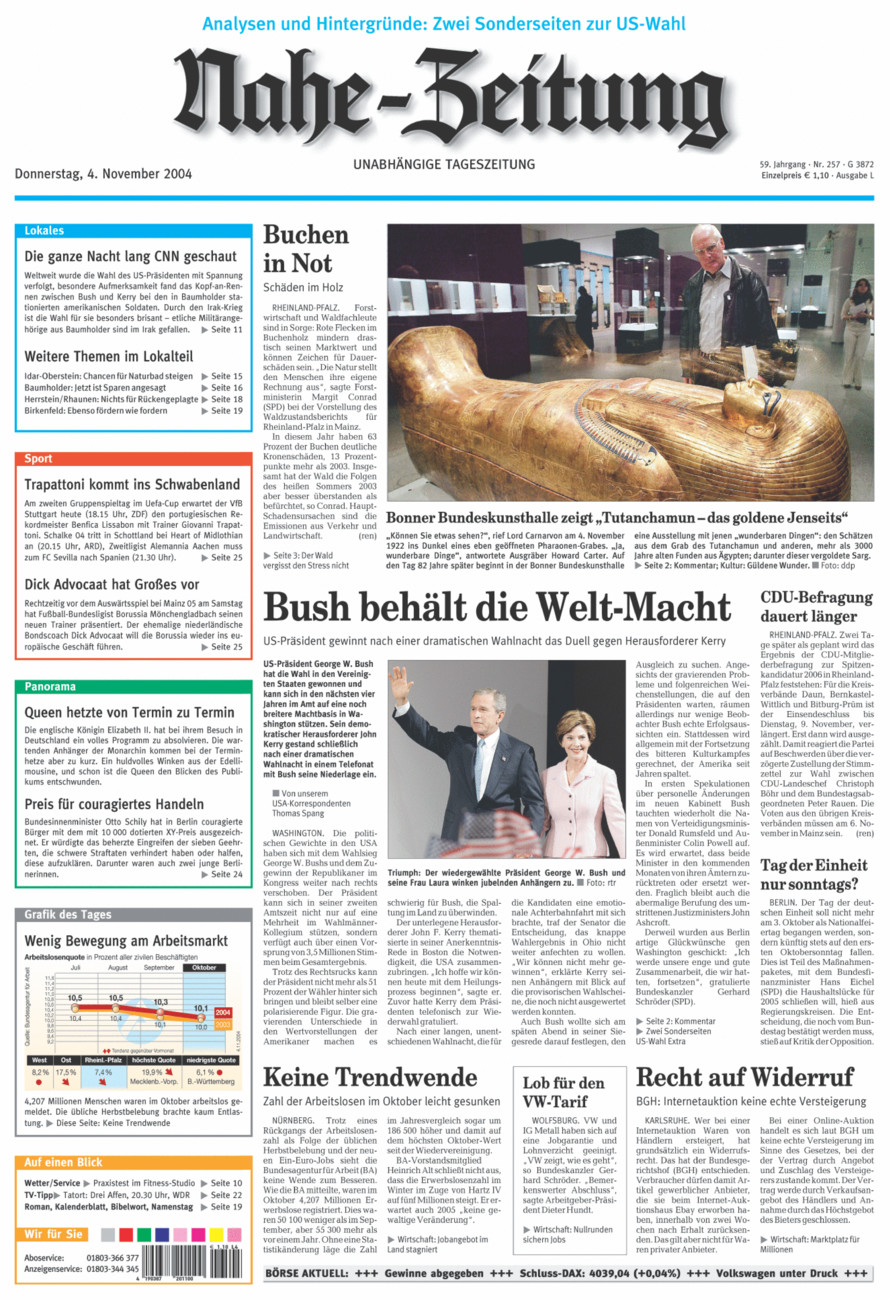 Nahe-Zeitung vom Donnerstag, 04.11.2004