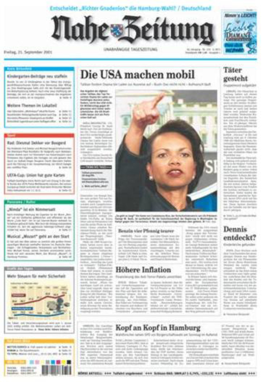Nahe-Zeitung vom Freitag, 21.09.2001