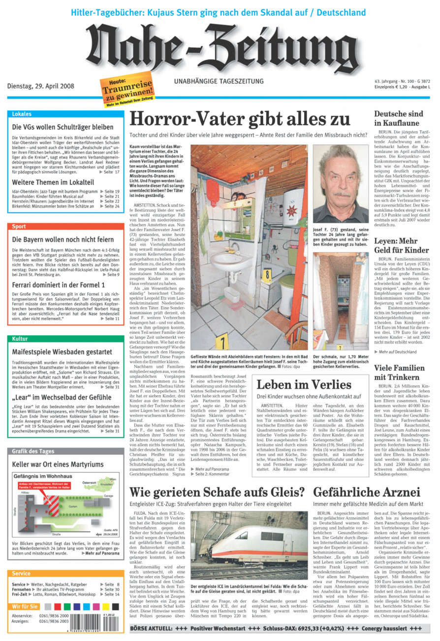 Nahe-Zeitung vom Dienstag, 29.04.2008
