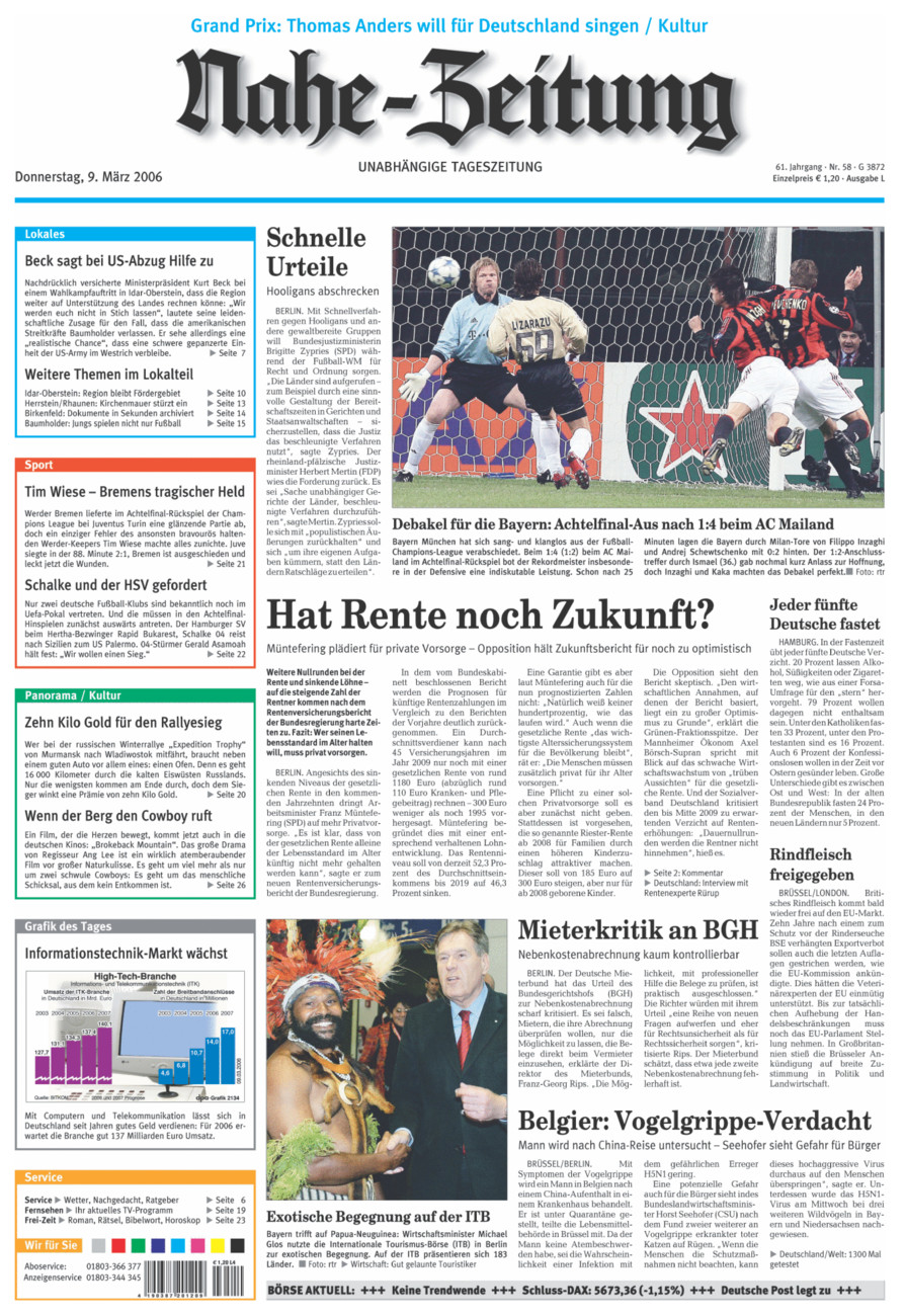 Nahe-Zeitung vom Donnerstag, 09.03.2006