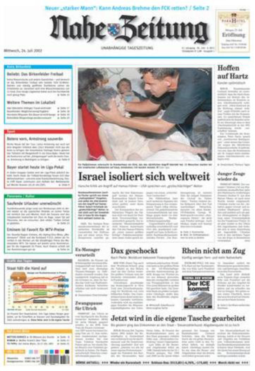 Nahe-Zeitung vom Mittwoch, 24.07.2002