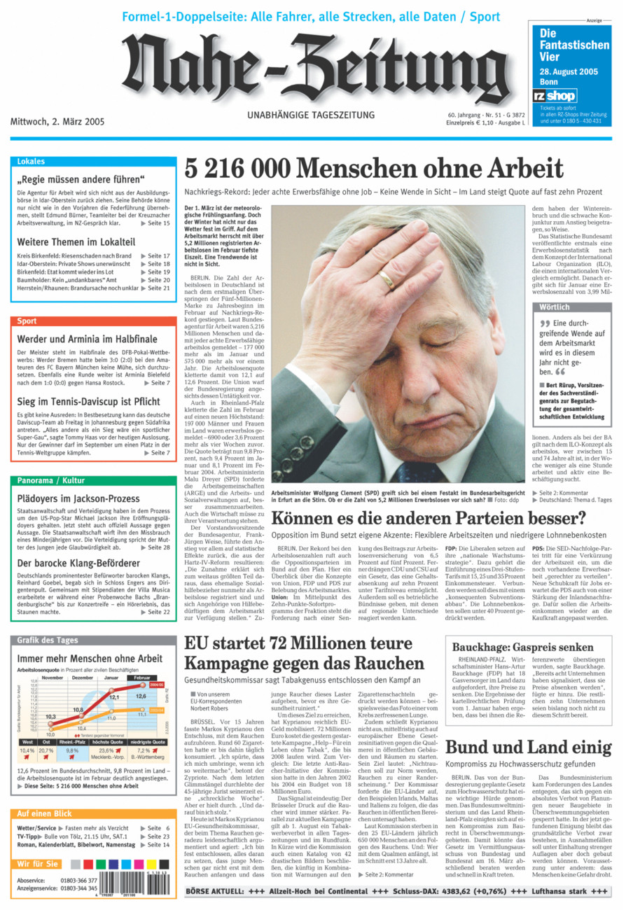 Nahe-Zeitung vom Mittwoch, 02.03.2005