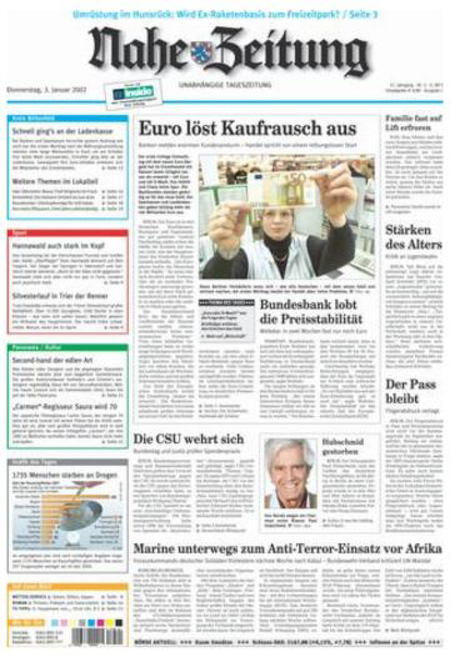 Nahe-Zeitung vom Donnerstag, 03.01.2002