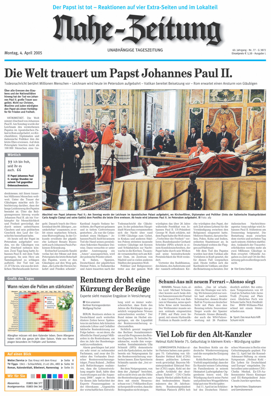 Nahe-Zeitung vom Montag, 04.04.2005