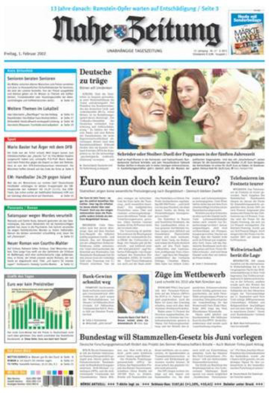 Nahe-Zeitung vom Freitag, 01.02.2002