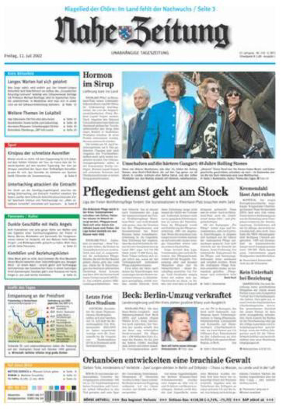 Nahe-Zeitung vom Freitag, 12.07.2002
