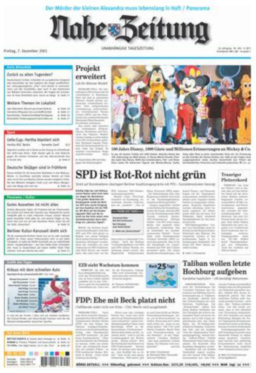 Nahe-Zeitung vom Freitag, 07.12.2001