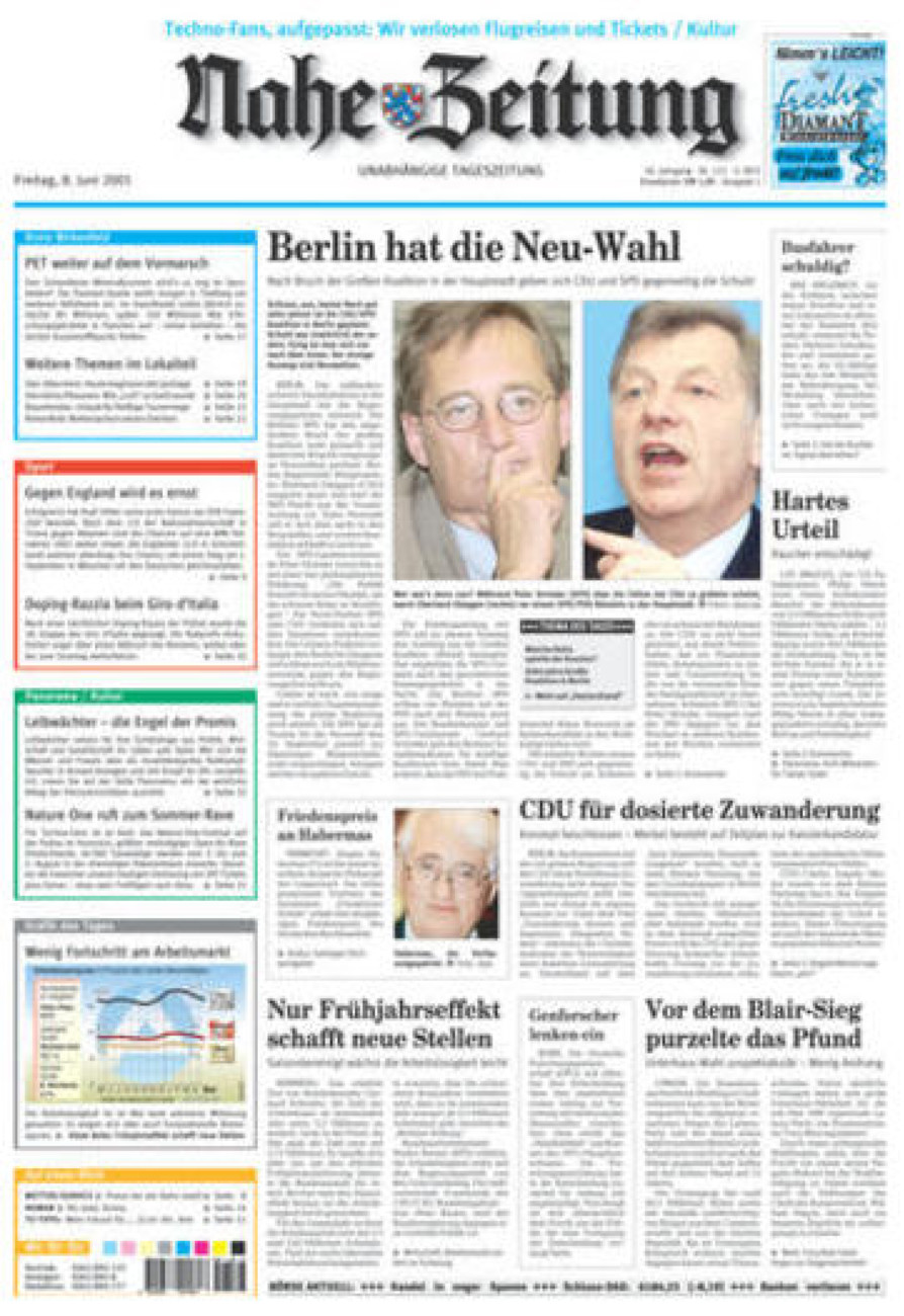 Nahe-Zeitung vom Freitag, 08.06.2001