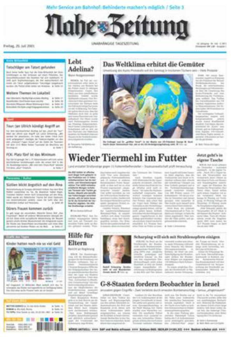 Nahe-Zeitung vom Freitag, 20.07.2001