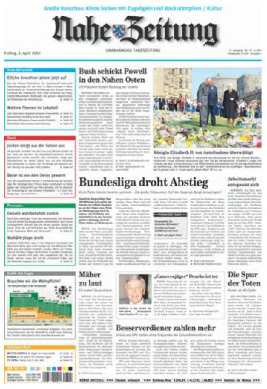 Nahe-Zeitung vom Freitag, 05.04.2002