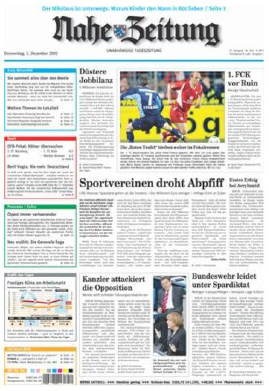 Nahe-Zeitung vom Donnerstag, 05.12.2002
