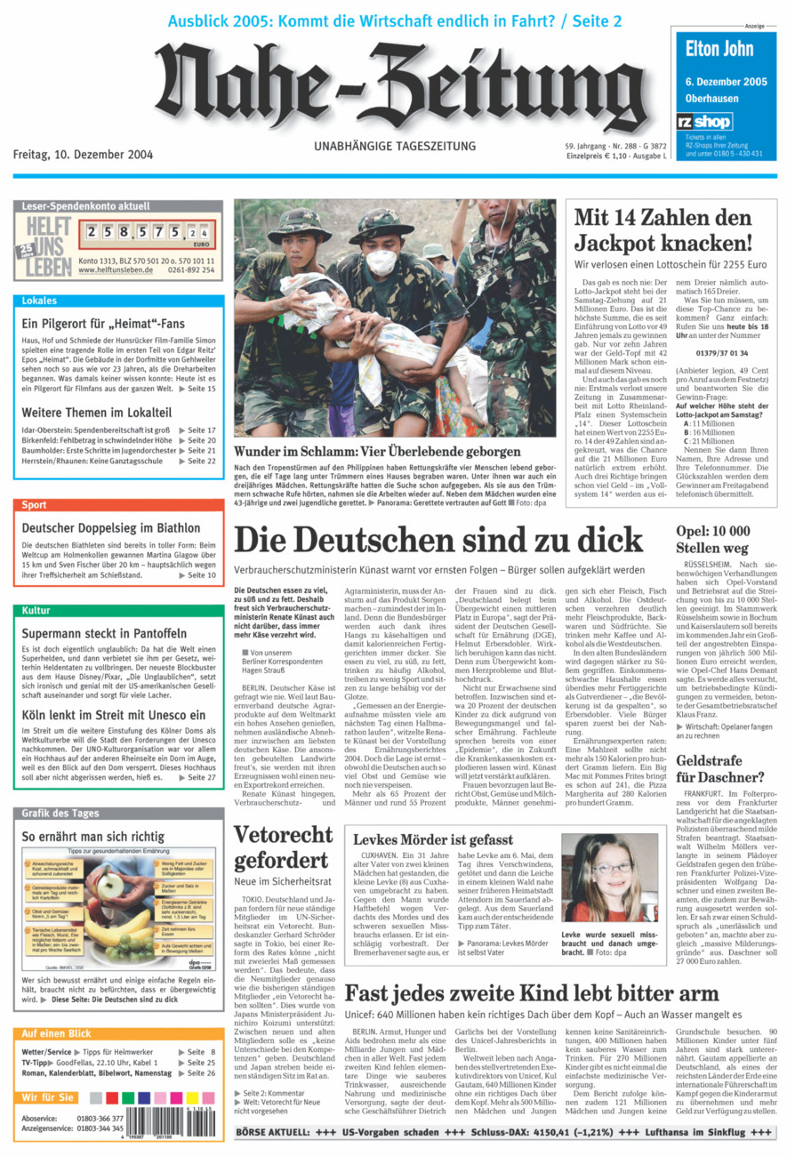 Nahe-Zeitung vom Freitag, 10.12.2004