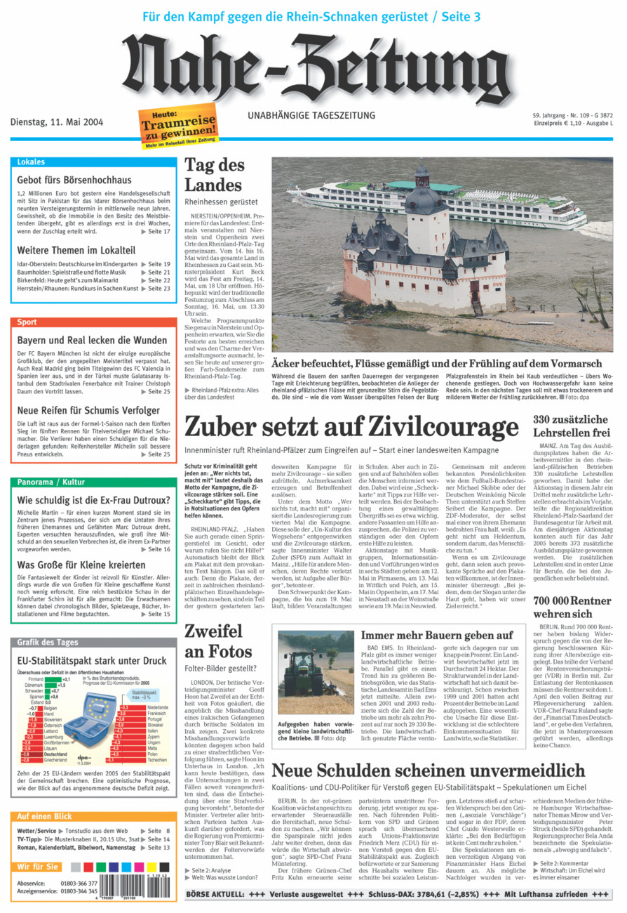 Nahe-Zeitung vom Dienstag, 11.05.2004