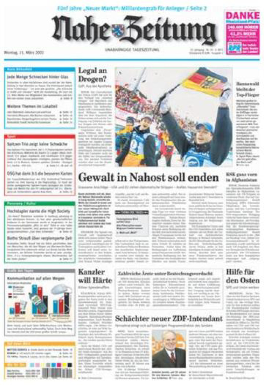 Nahe-Zeitung vom Montag, 11.03.2002