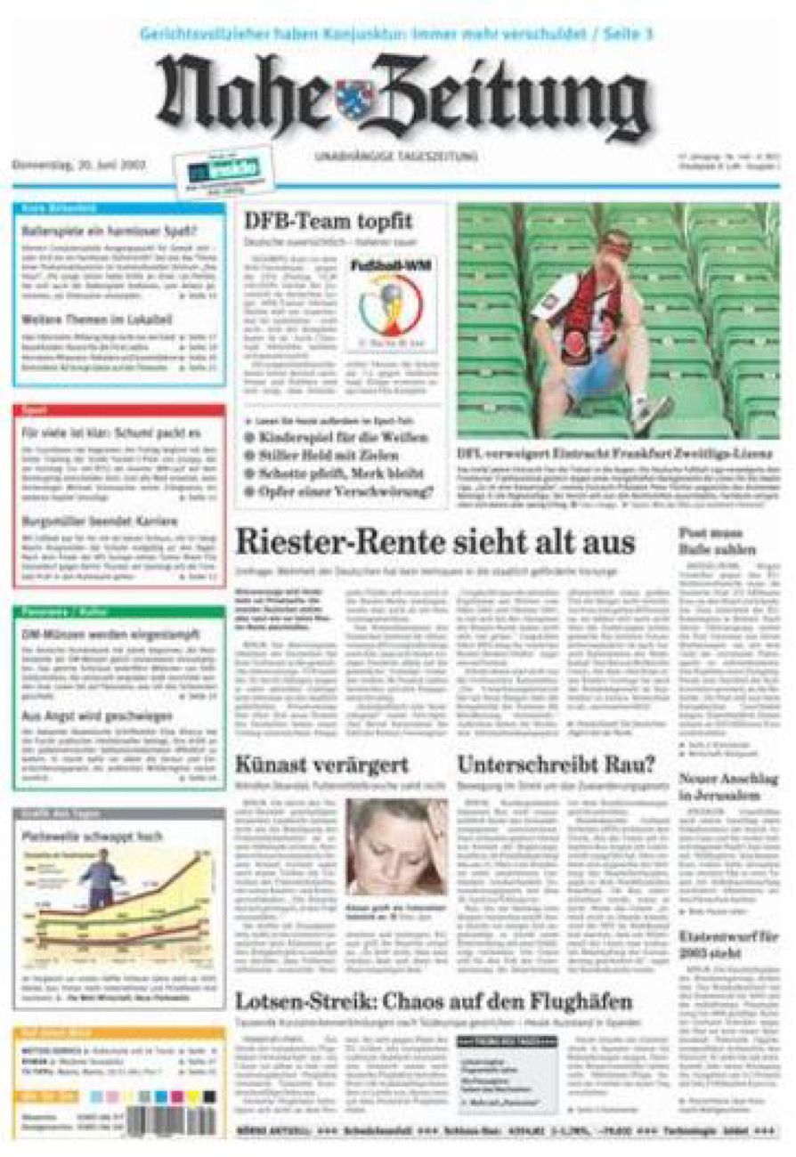 Nahe-Zeitung vom Donnerstag, 20.06.2002