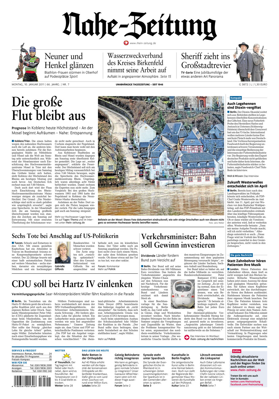 Nahe-Zeitung vom Montag, 10.01.2011